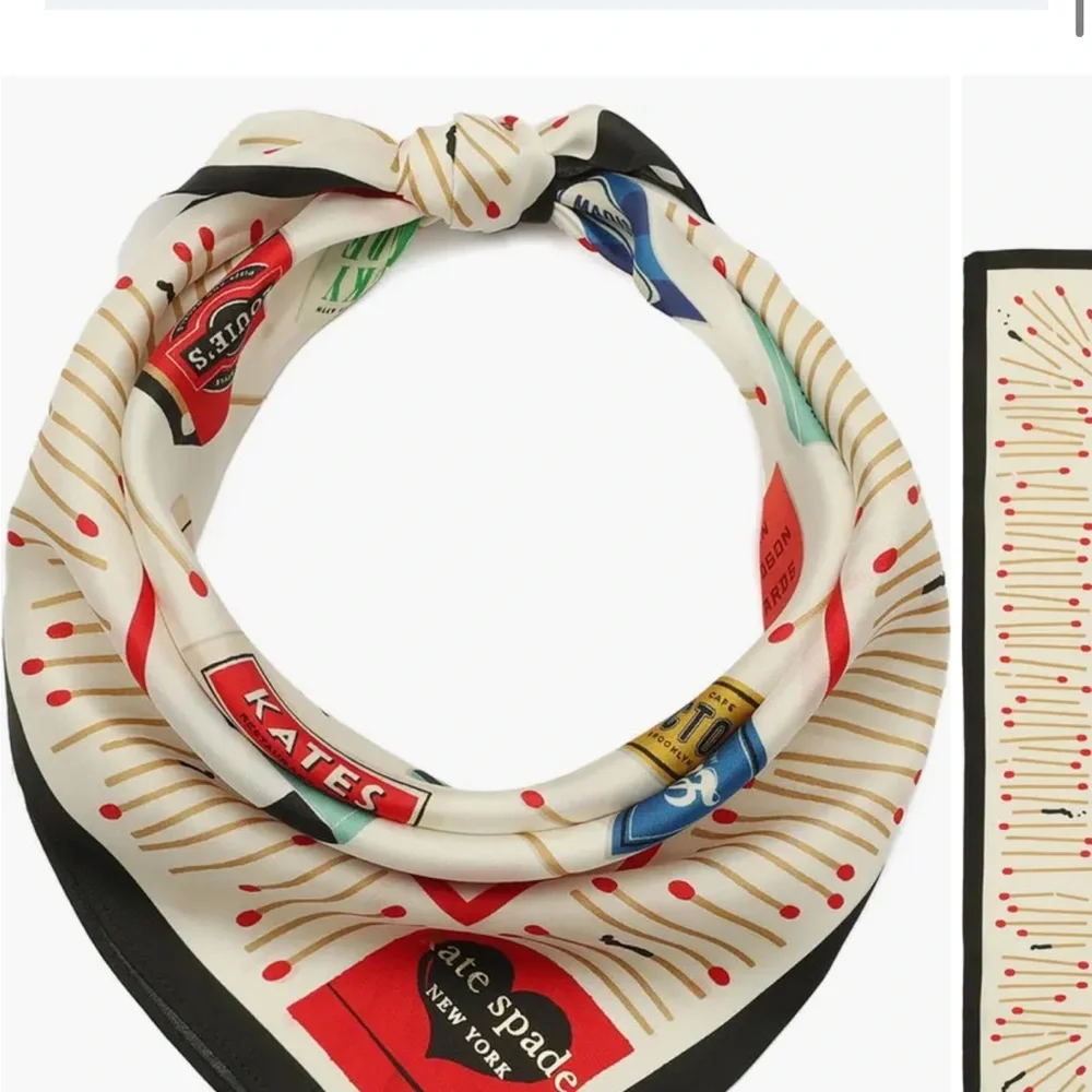 Kate Spade Multicolor Graphic Silk Scarf - Picture 3 of 6